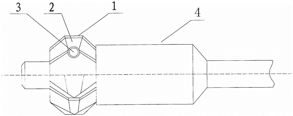 Machining method of two-sided angle counter bit for titanium alloy