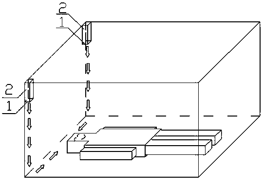 Attached type air supply method applicable for two side walls of capsule hotel