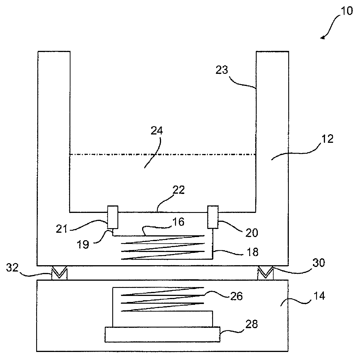 Storage vessel for a liquid, and a method for measuring the electric conductivity of a liquid