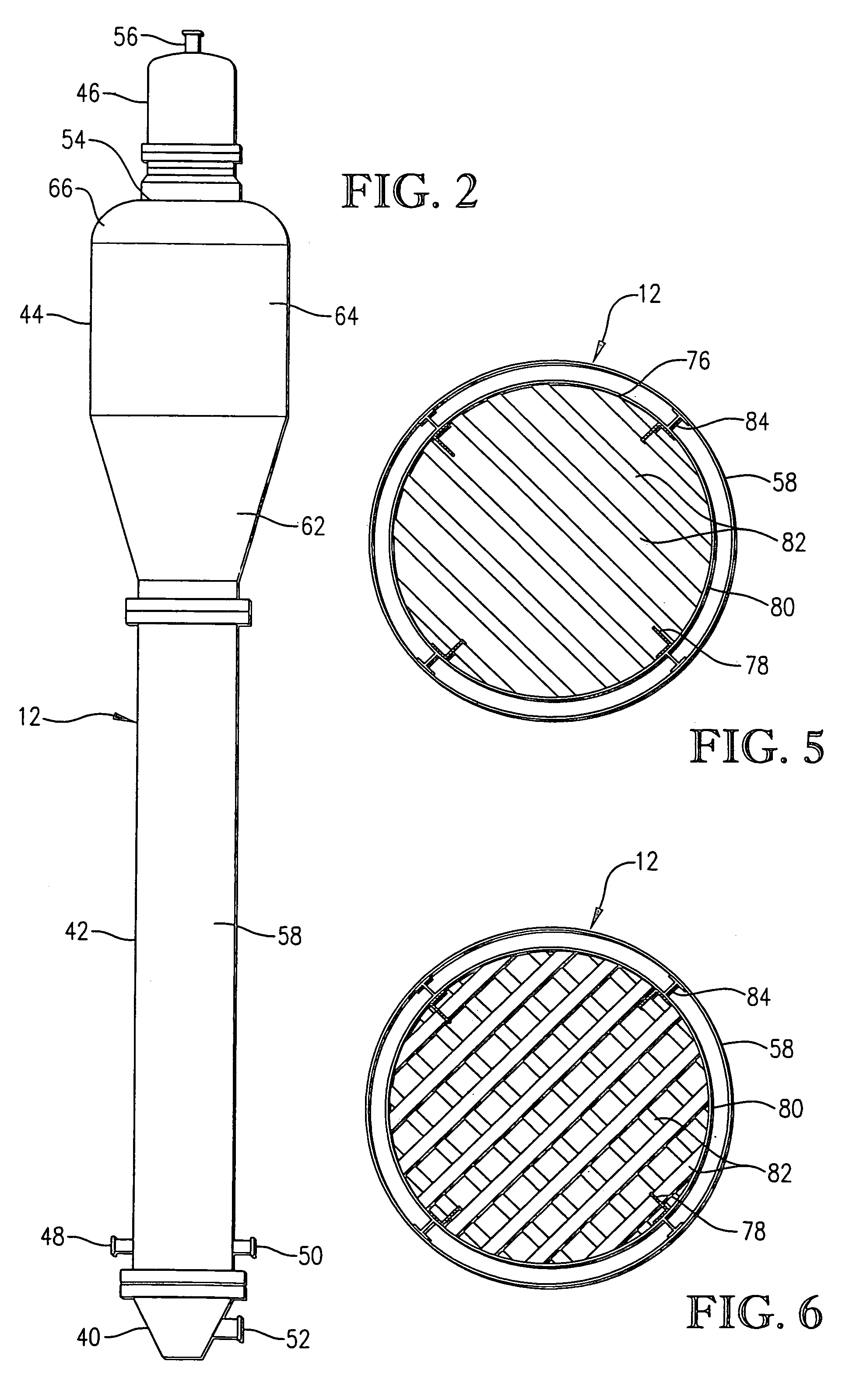 Desulfurization system with enhanced fluid/solids contacting