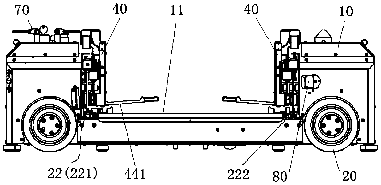 Goods loading and unloading mechanism, goods conveying device and system