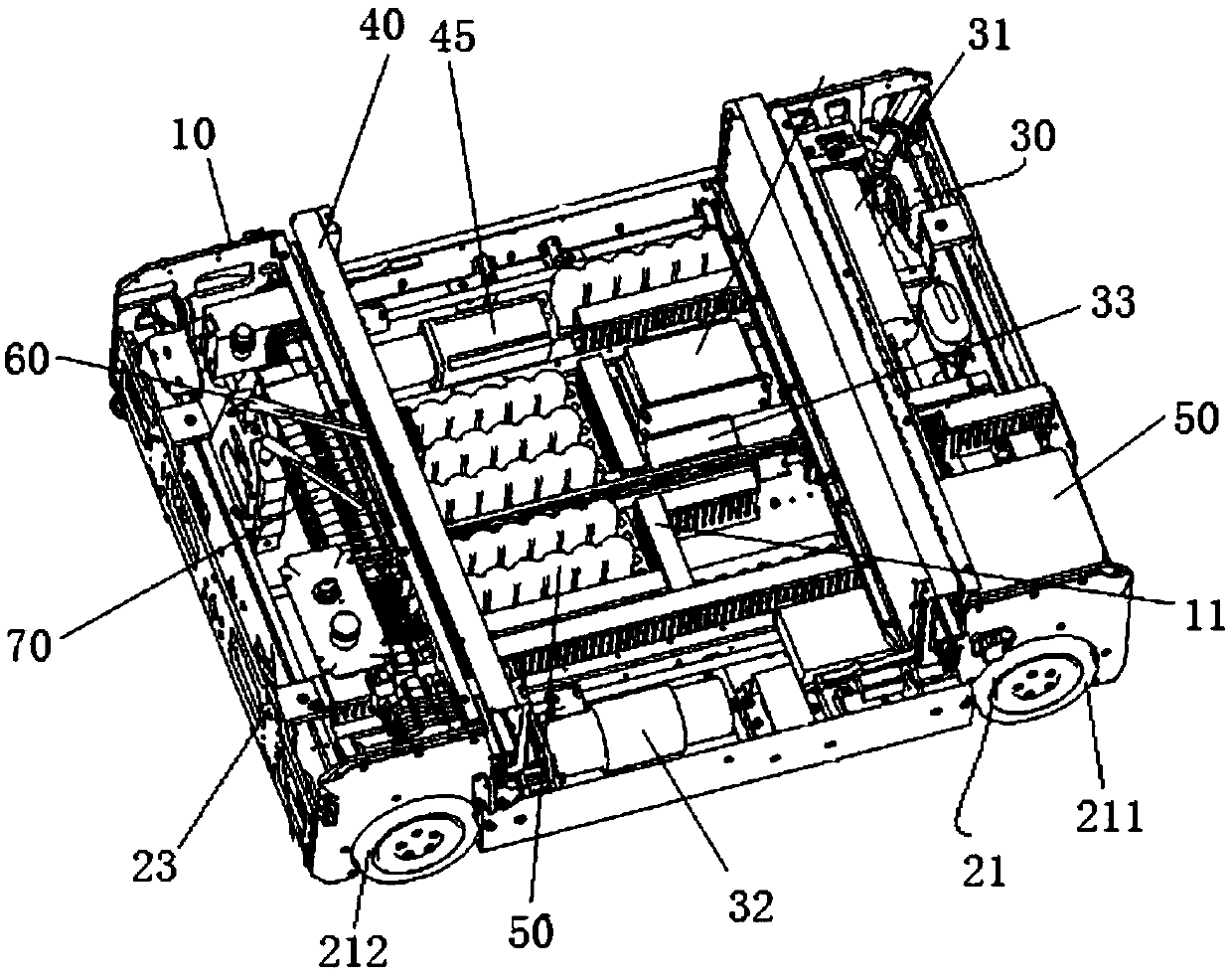 Goods loading and unloading mechanism, goods conveying device and system