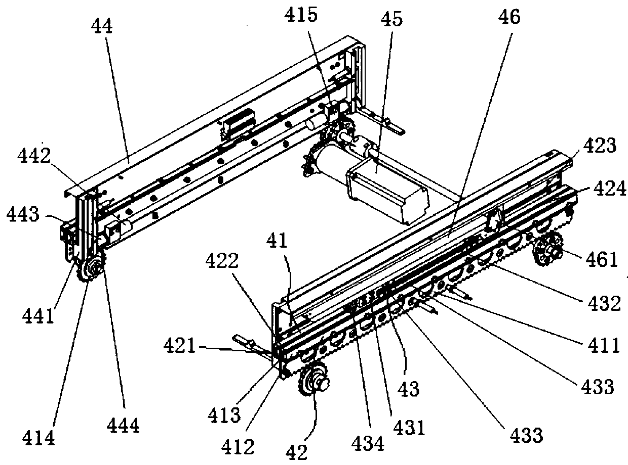 Goods loading and unloading mechanism, goods conveying device and system