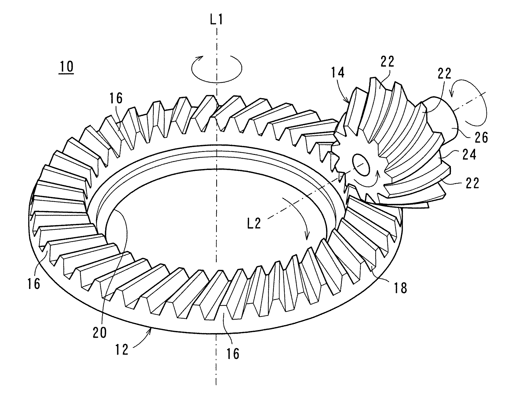 Method for adjusting meshing position of hypoid gear