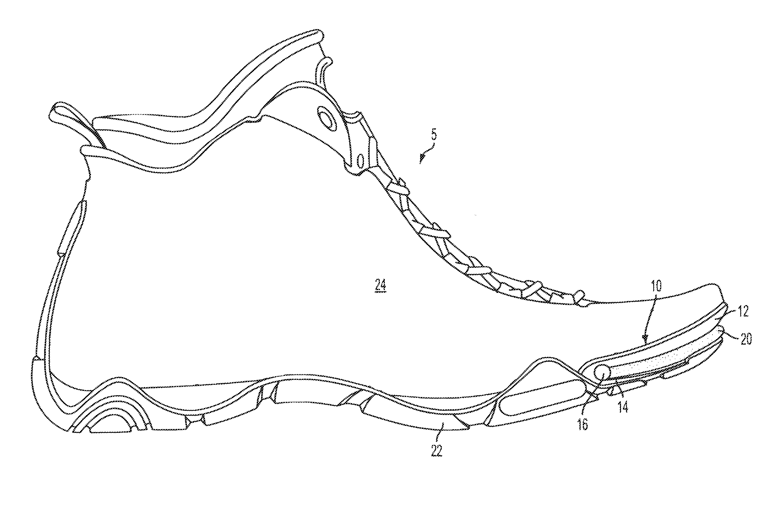 Shoes, devices for shoes, and methods of using shoes