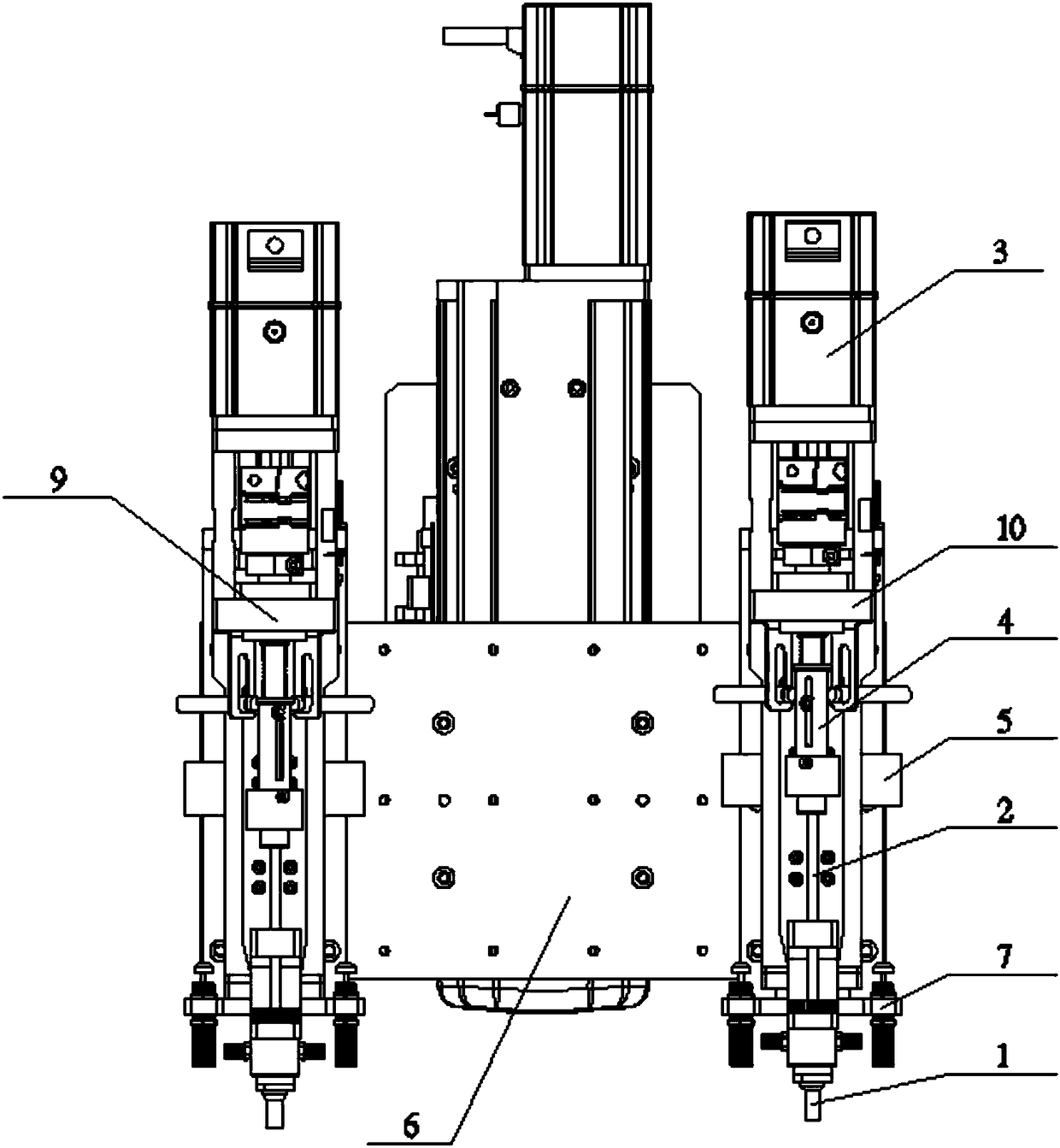 Adsorbing and pinching mechanism and screw machine comprising same