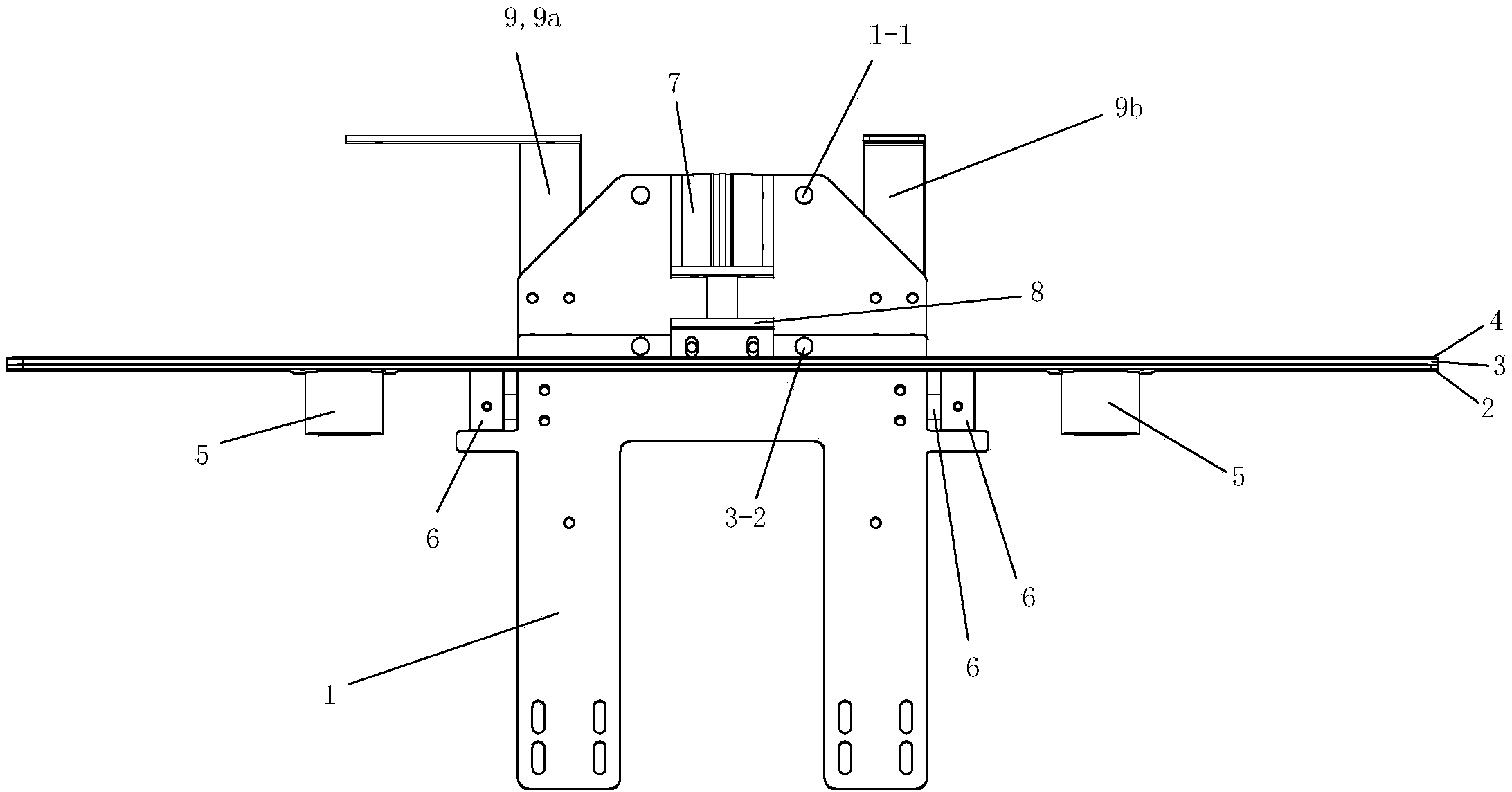 Adsorption assembly for front fly hole locking device