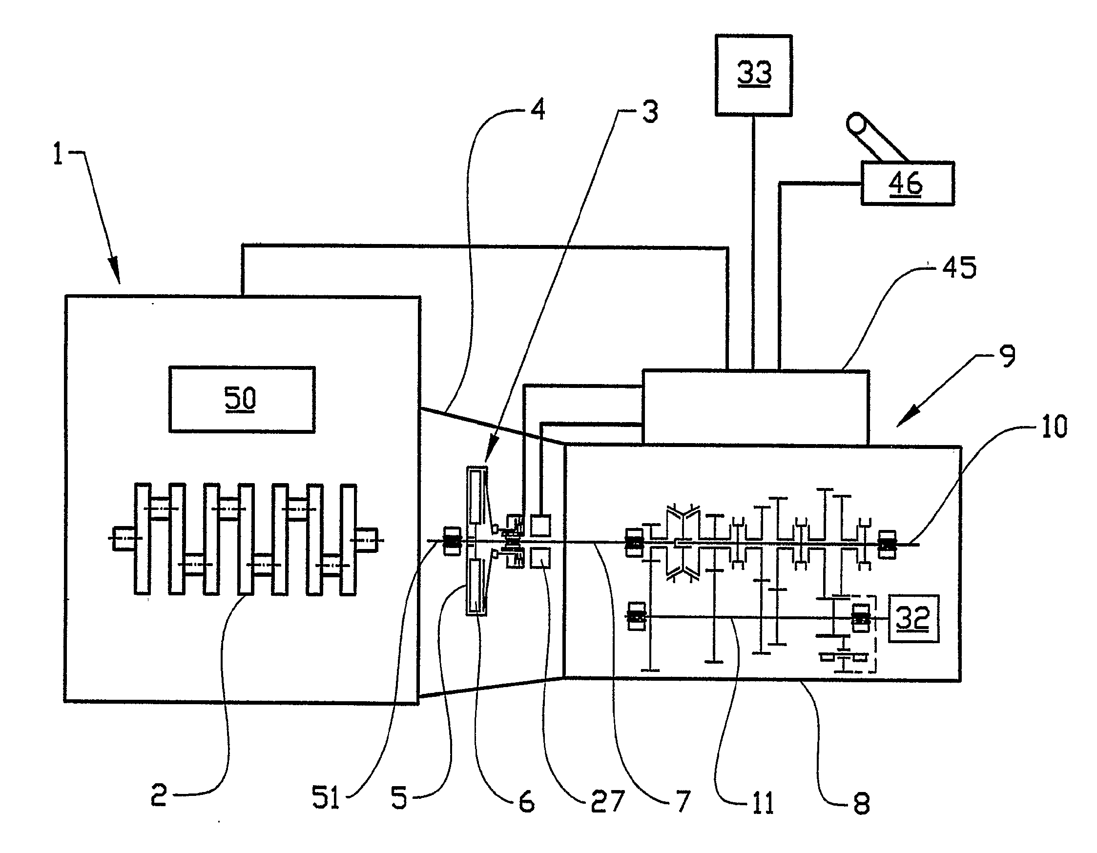Automatic gearshifting process for a vehicle with engaged coupling-dependent power take off and automatic disengagement process of a coupling-dependent power take off