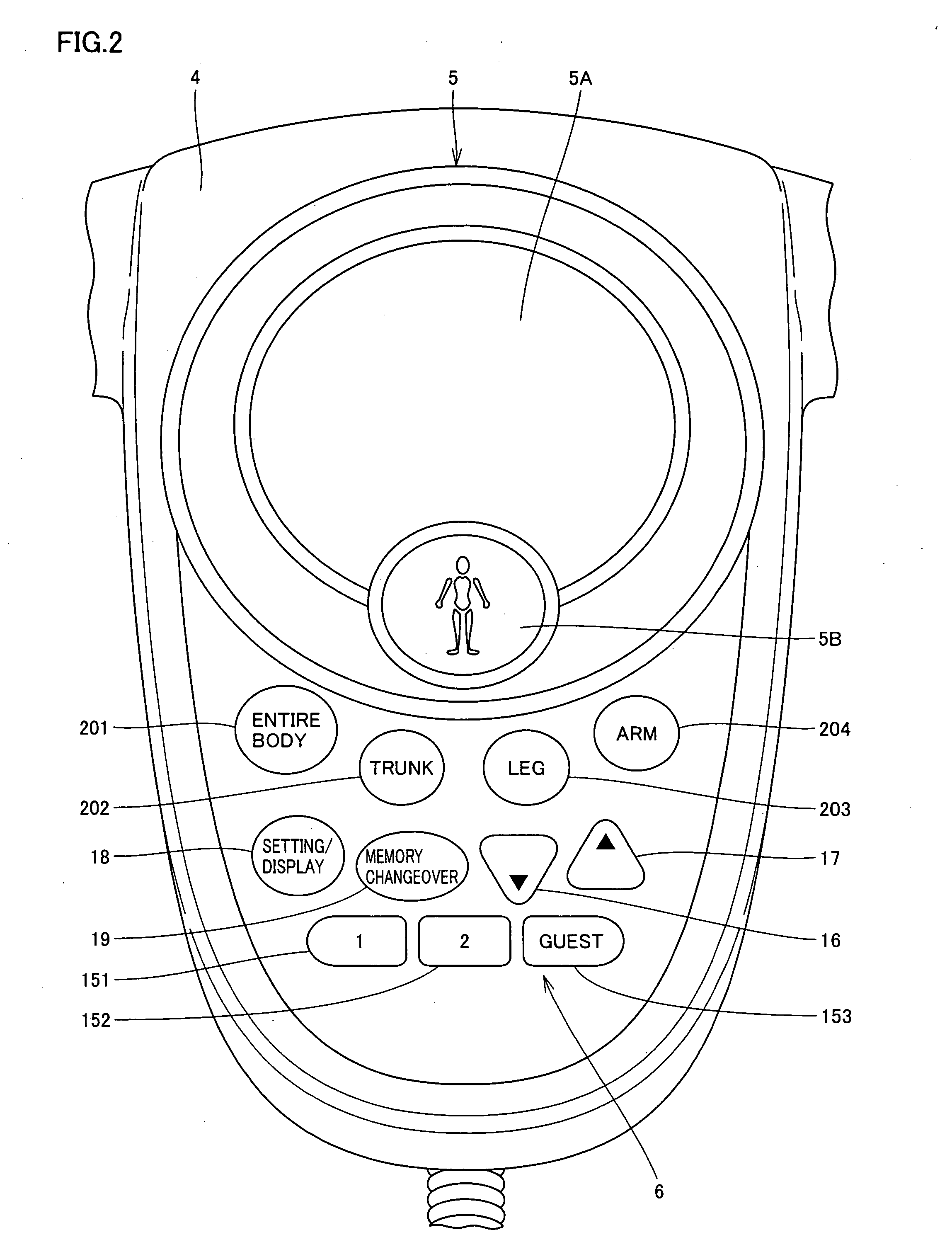 Body composition measuring device capable of comparing current measured value with past measured value
