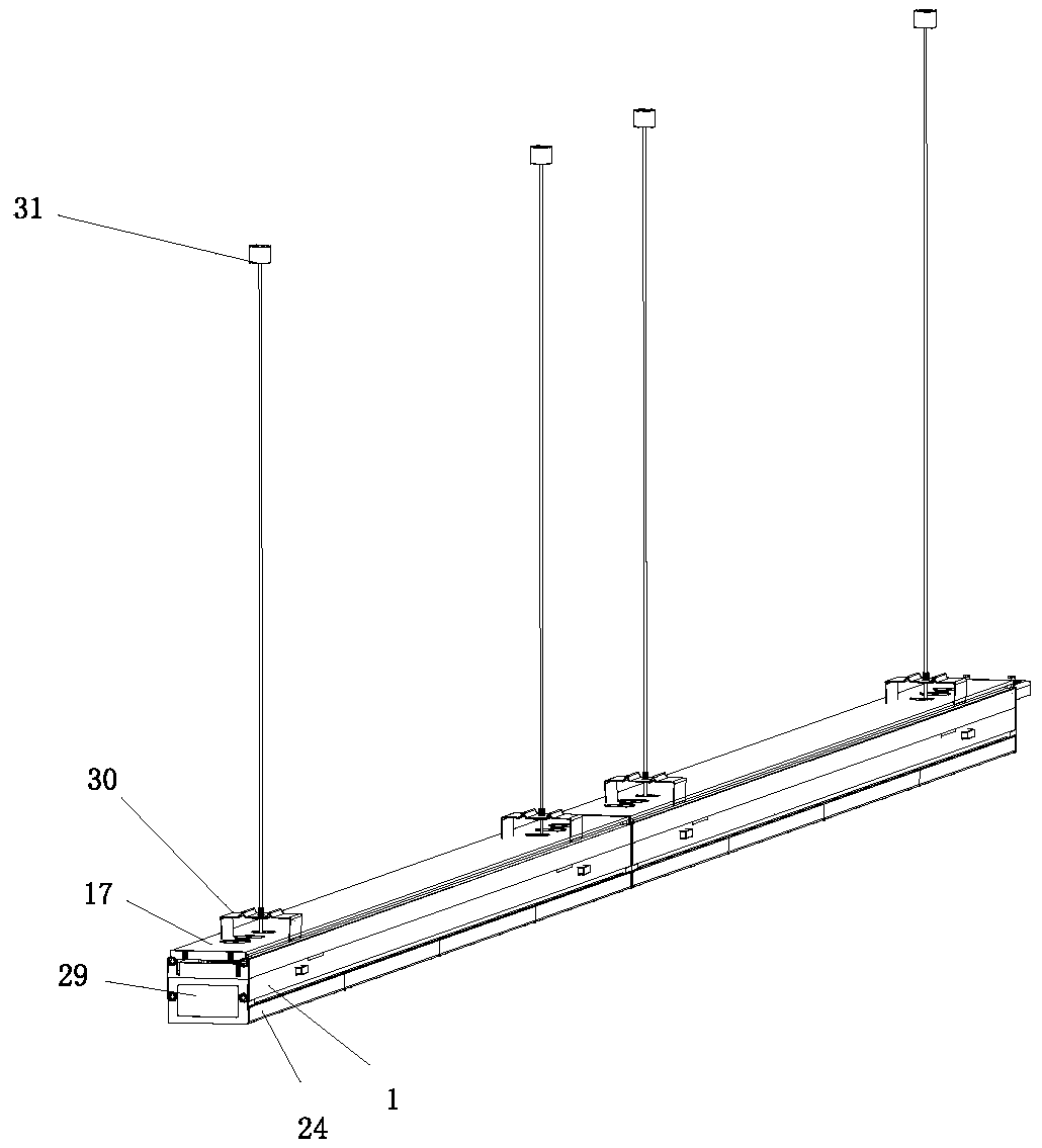 Quick-spliced line lamp and mounting method thereof