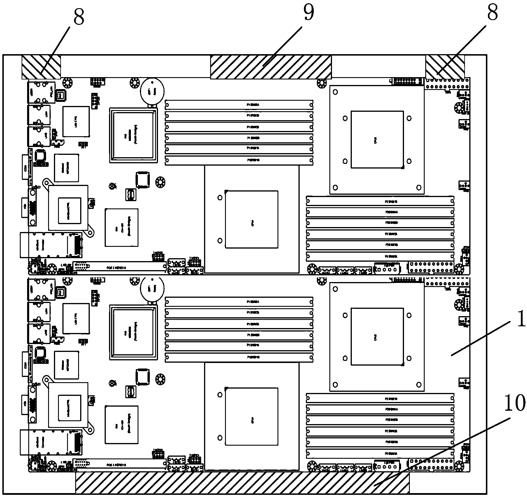 High-efficiency double-sided closed circulation cooling device