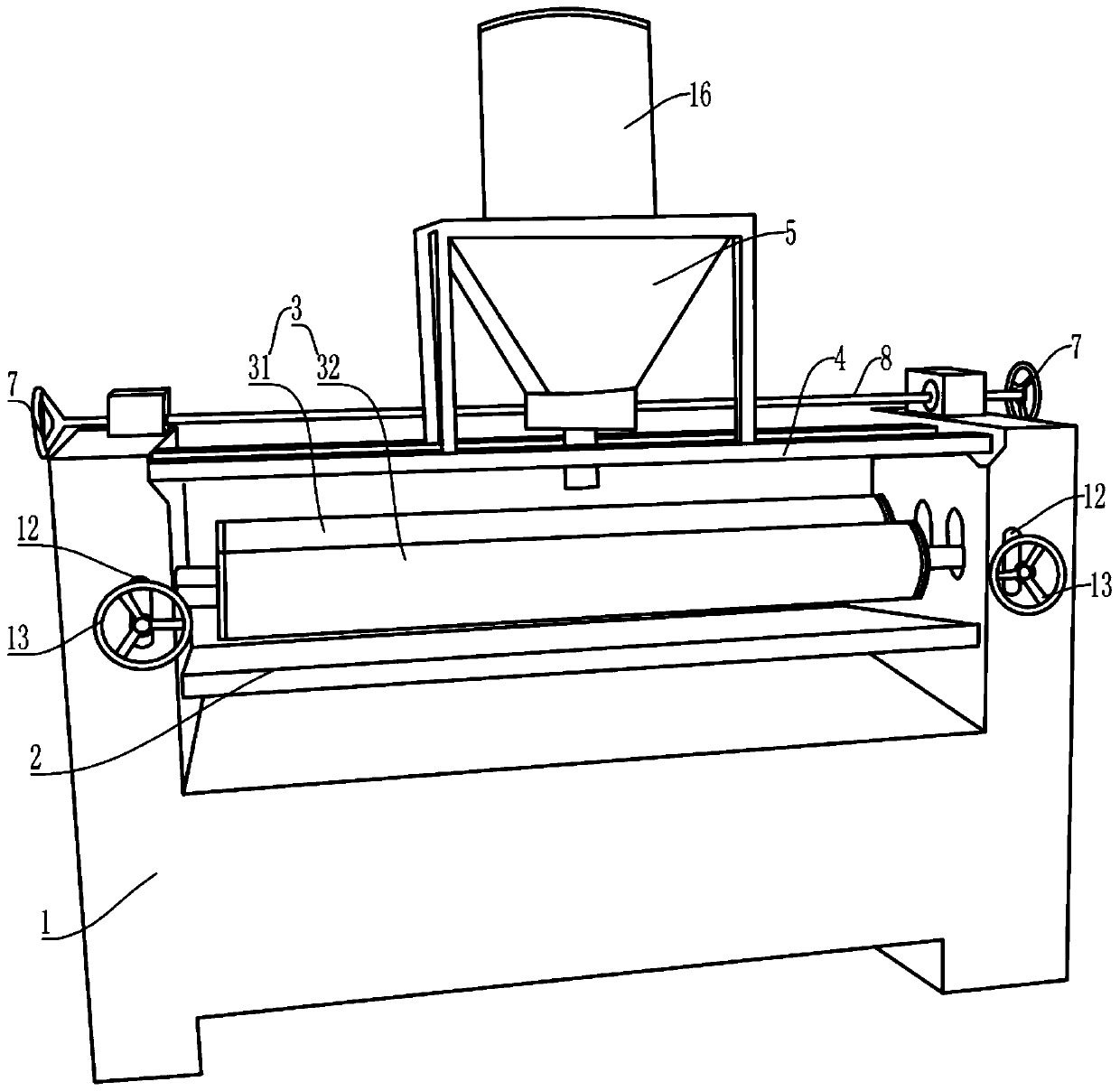 Door plate gluing device