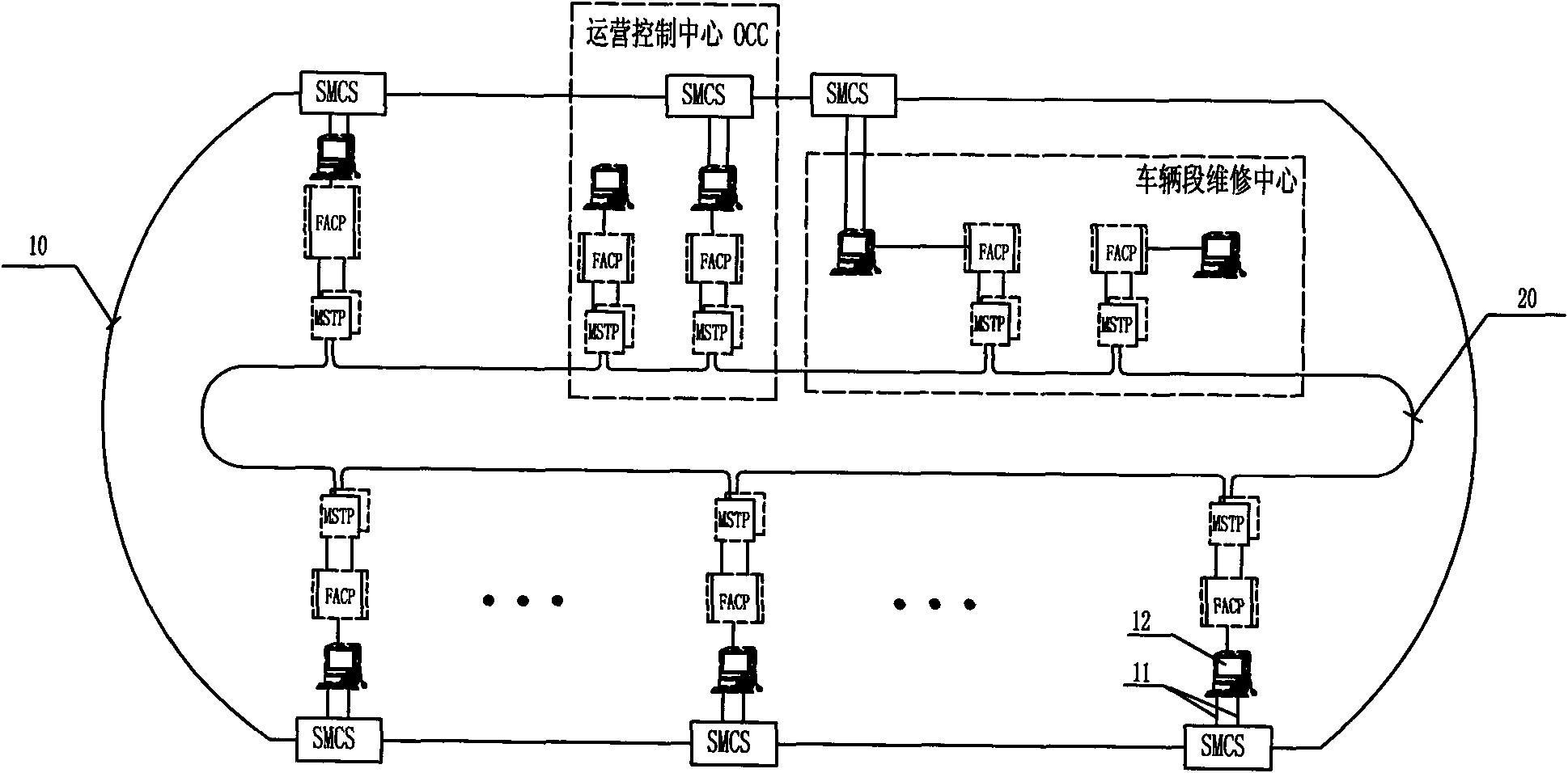 Fire linking control system applied to urban rail transit and method