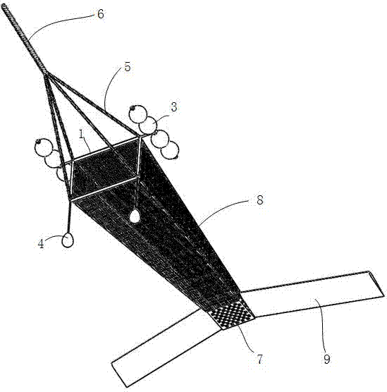 Suspended substance sampling device with rudder for surface layer water body