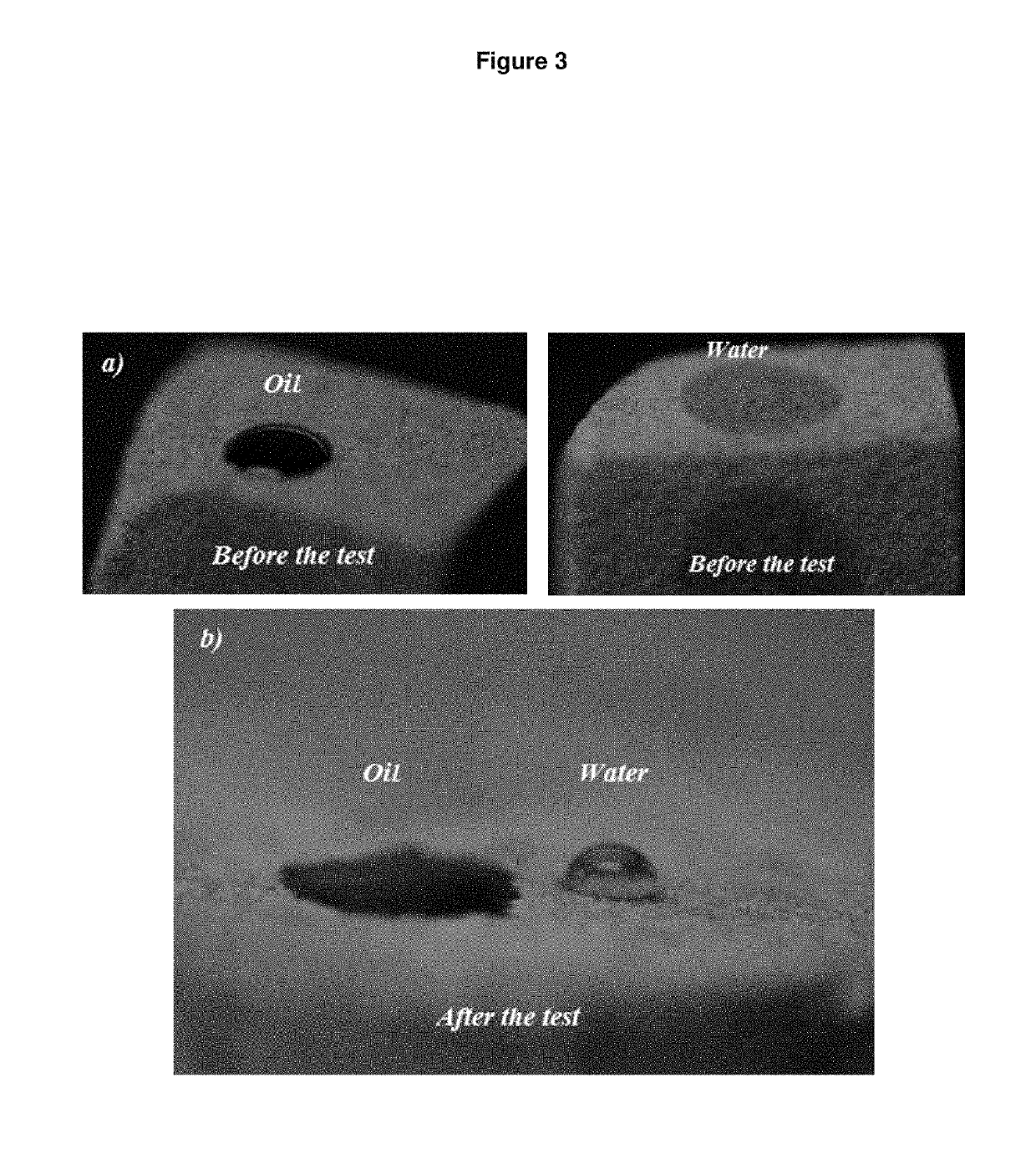 Hydrophobic compound emulsions free of silicon and fluorine for an oil recovering method that modifies the wettability of rocks from hydrophilic to oleophilic
