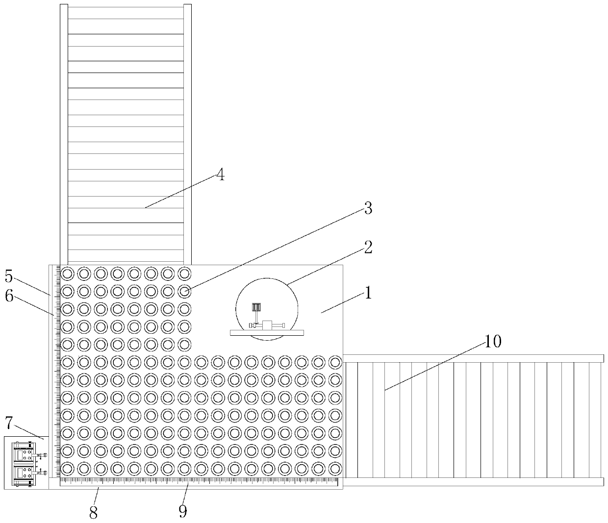 Measurement calibration device for aluminum profile machining