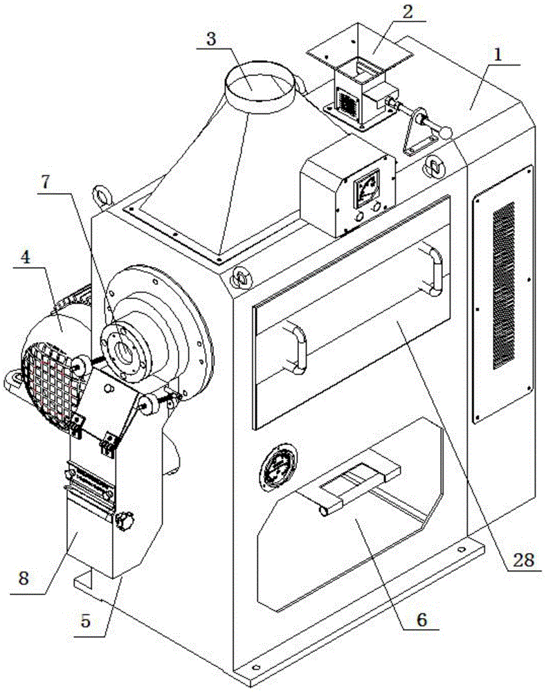 A multifunctional rice mill with upward suction