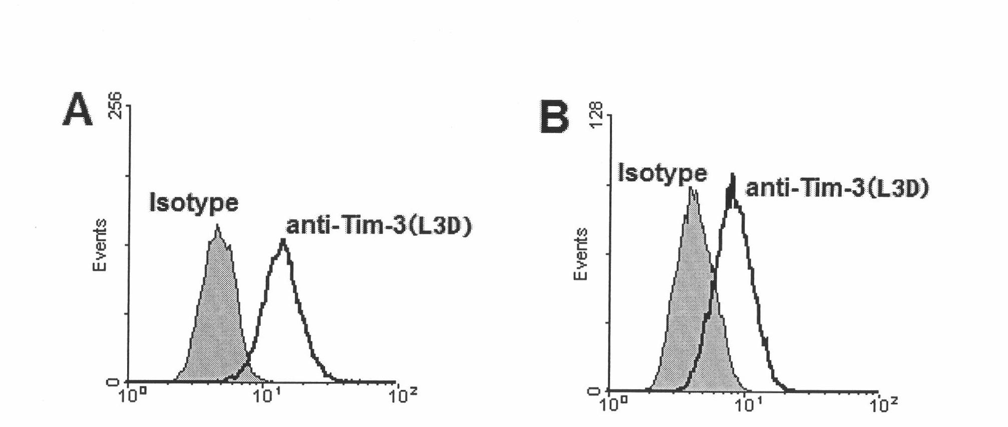 Anti-human Tim-3 neutralized monoclonal antibody L3D and application thereof