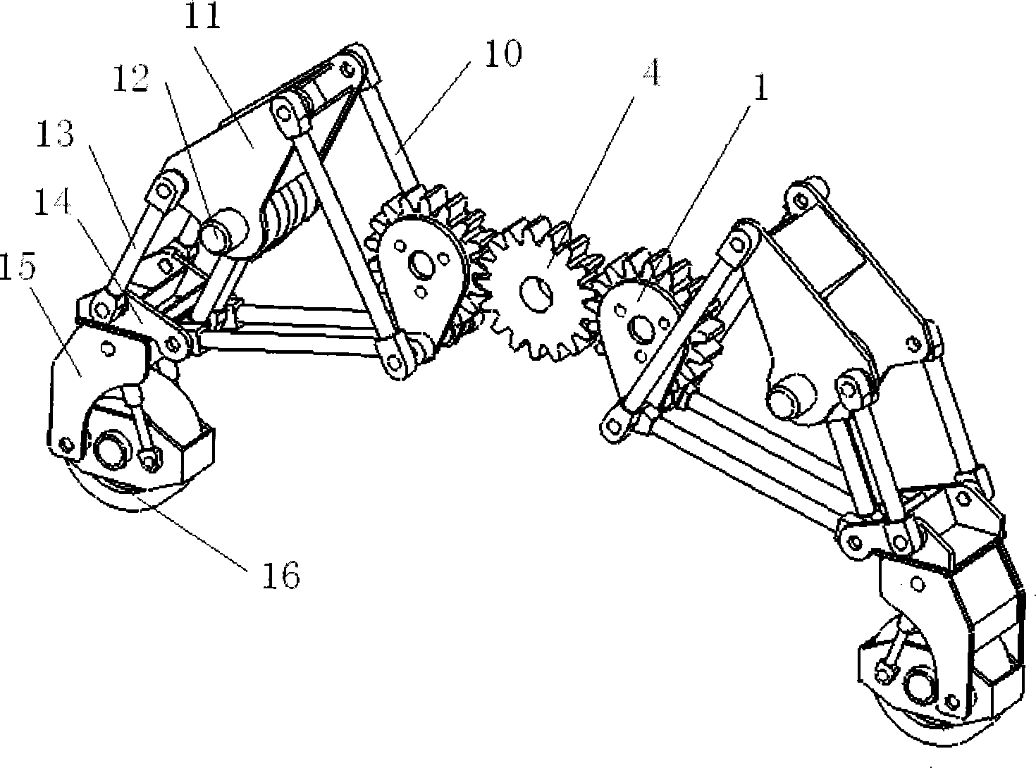 Wheeled robot with traveling system