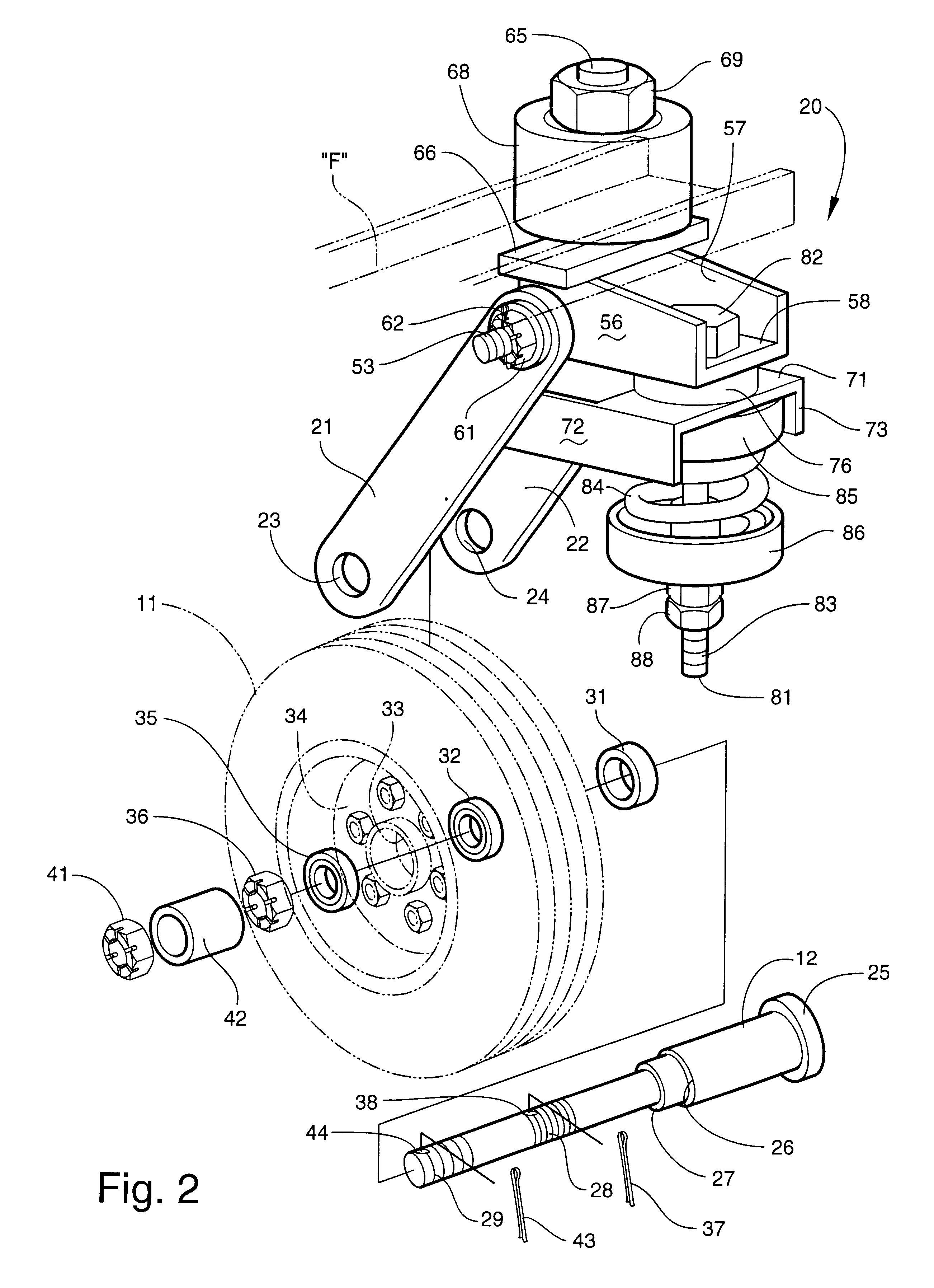 Swivel wheel assembly with adjustable shock absorption