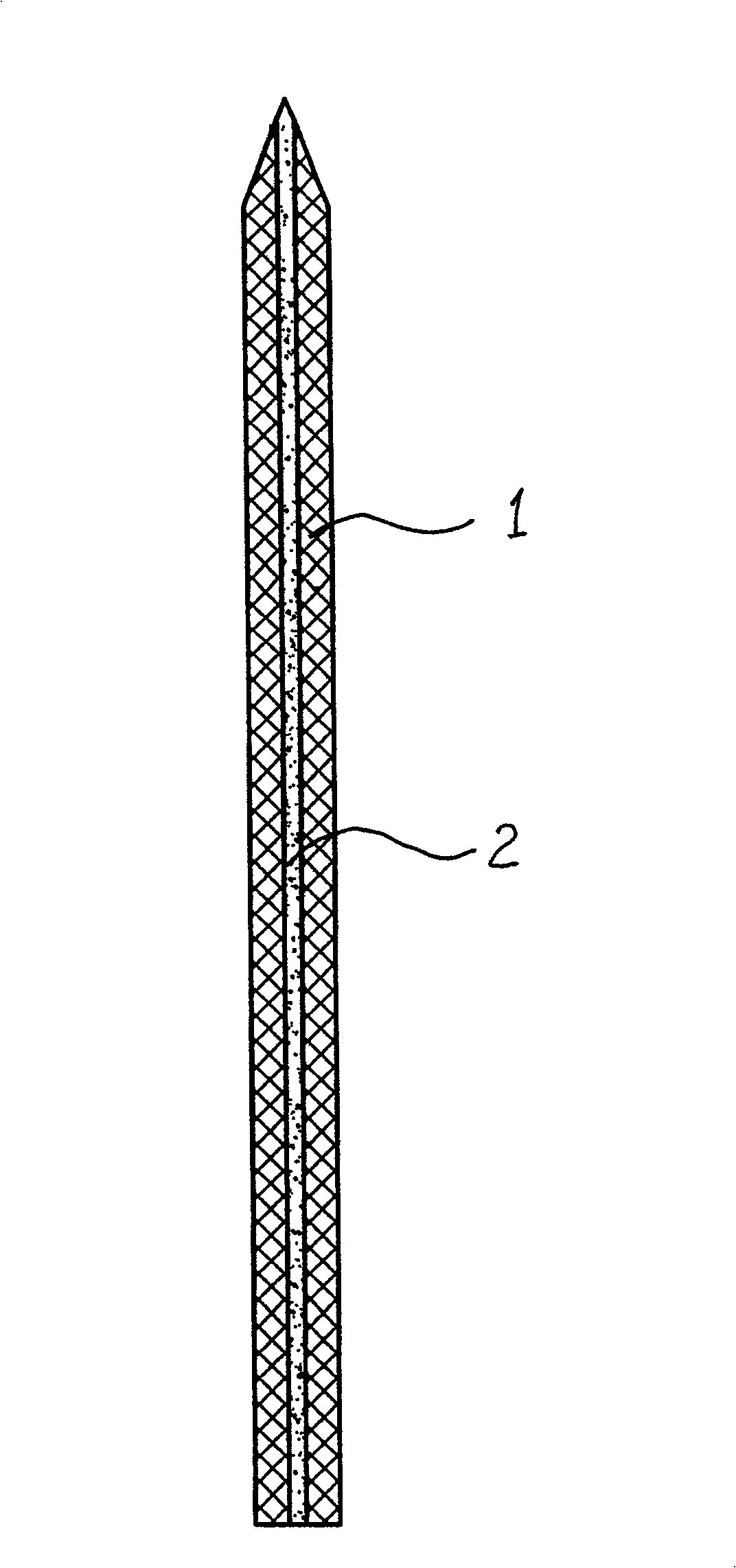 Medical carbon rod and its prepn. method