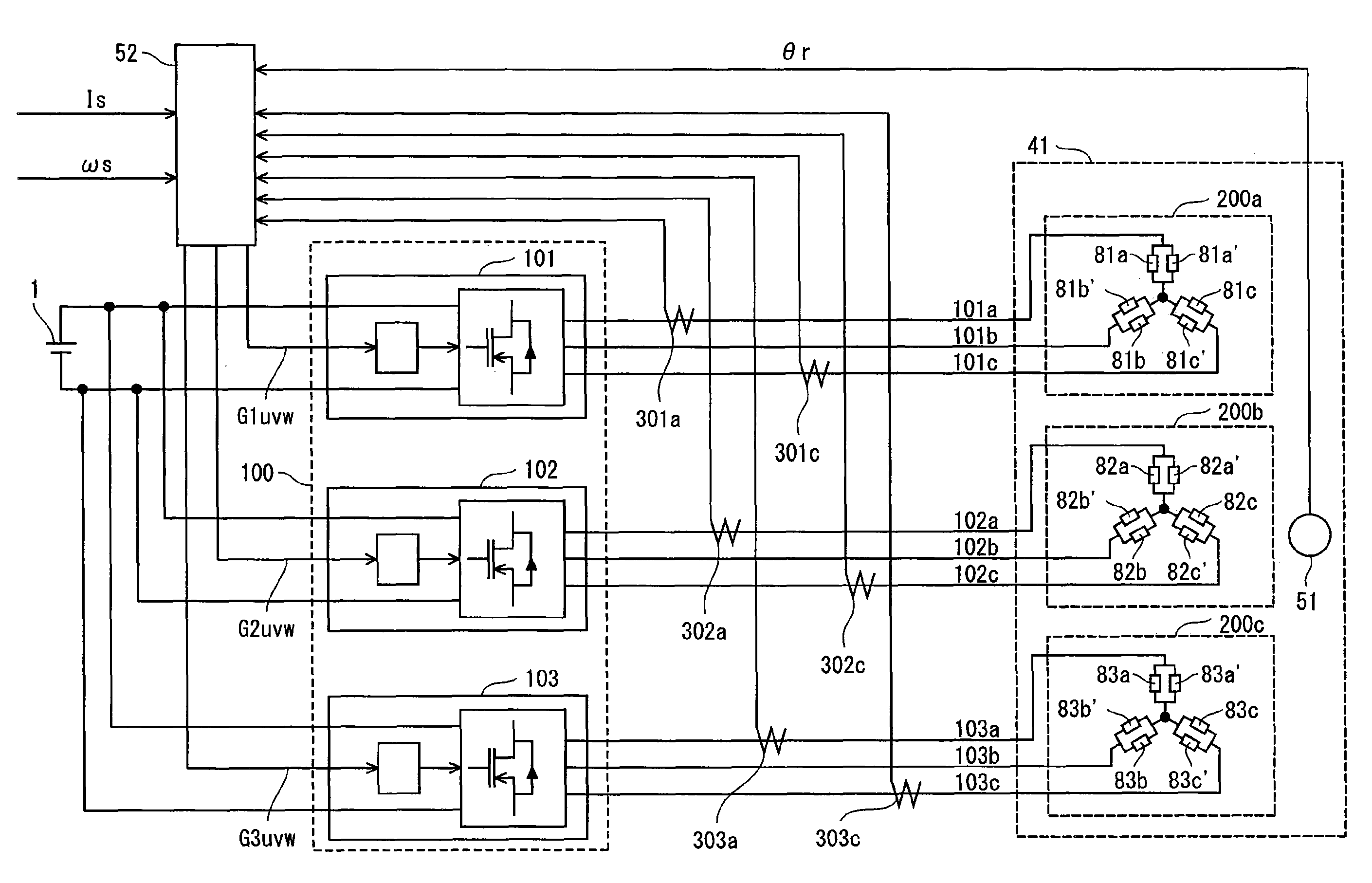 Synchronous electric motor drive system