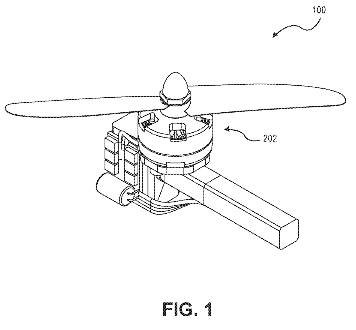 Gimbaled thruster configuration for use with unmanned aerial vehicle