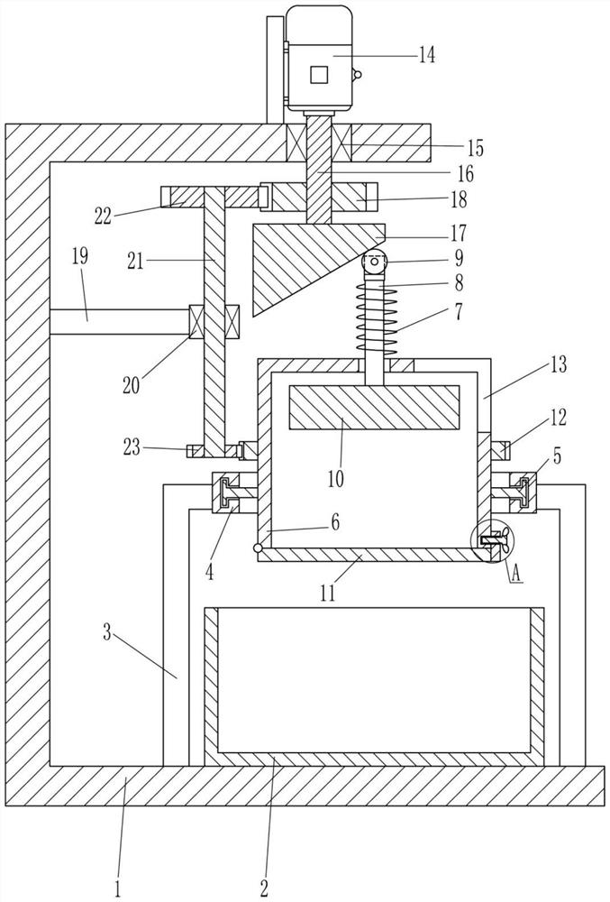 A crushing device for pepper processing