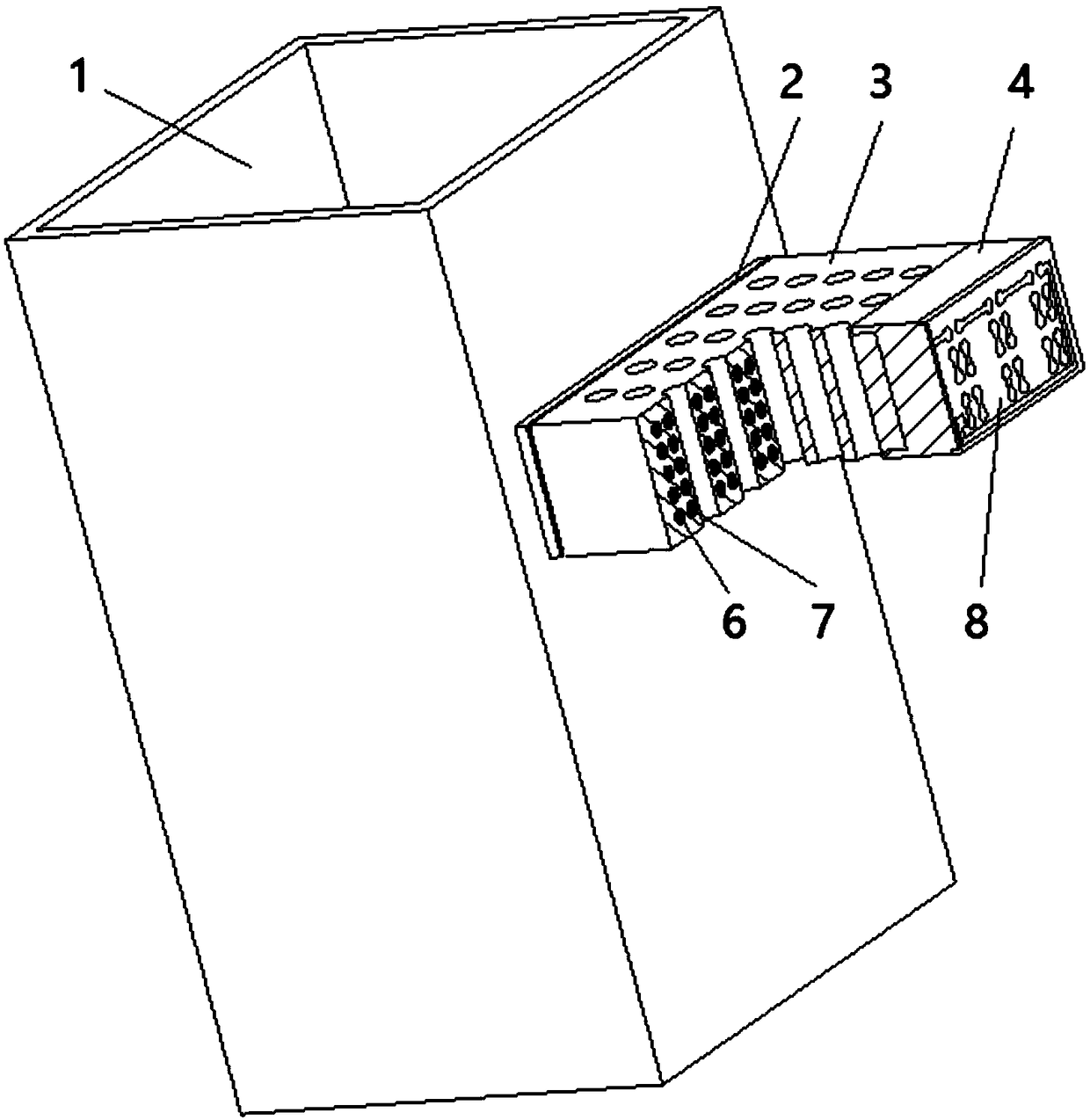 Flue-external wall temperature difference energy collecting device