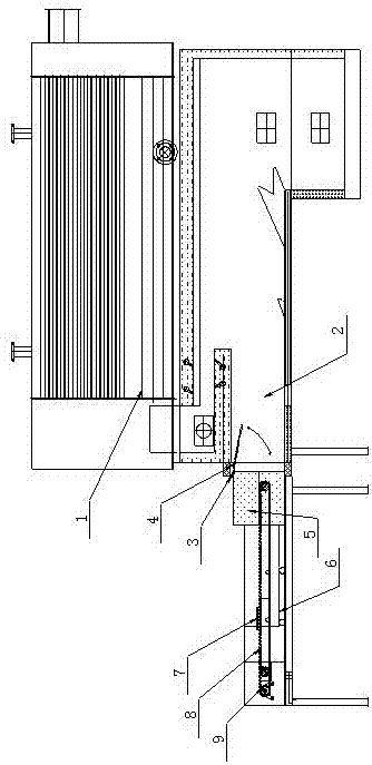 Touch type baffling feeding door device for combustion boiler