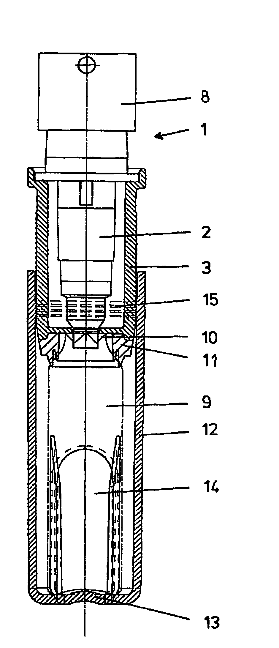 Device for the spraying of fluids