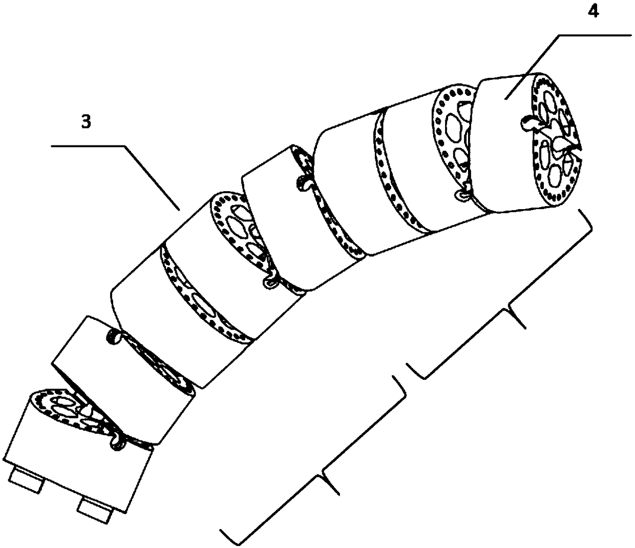 Modular wire-driven continuum robotic arm