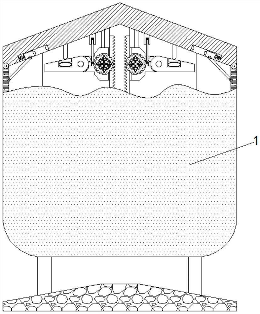 Space-saving garbage can for smart city