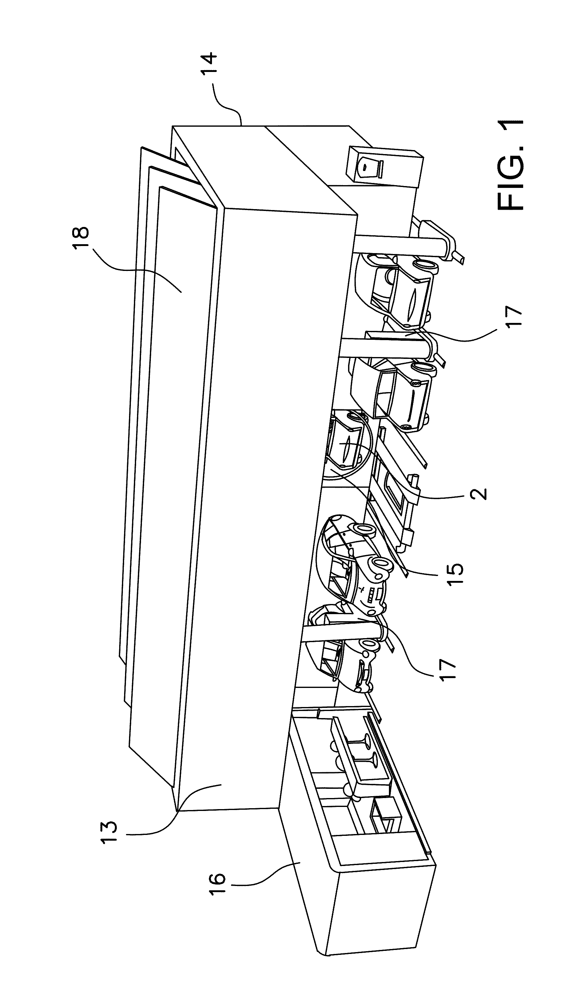 Facility for parking and recharging electrical vehicles