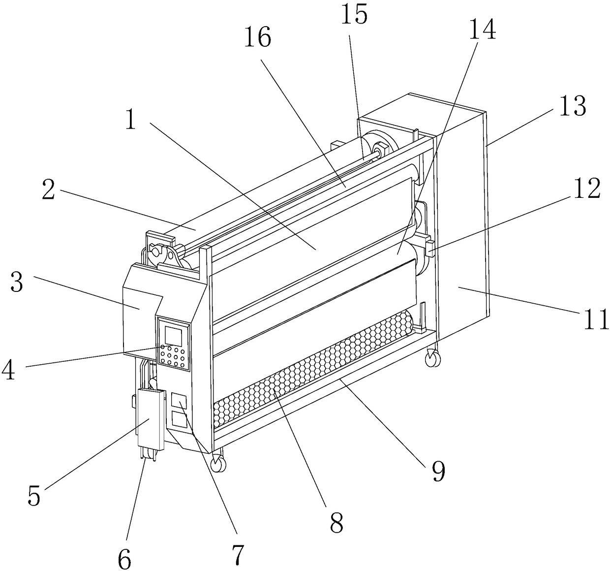 On-site waterproof membrane attaching machine