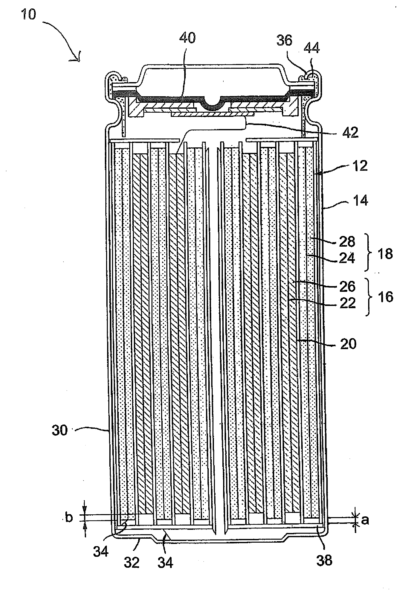 Secondary electrochemical cell
