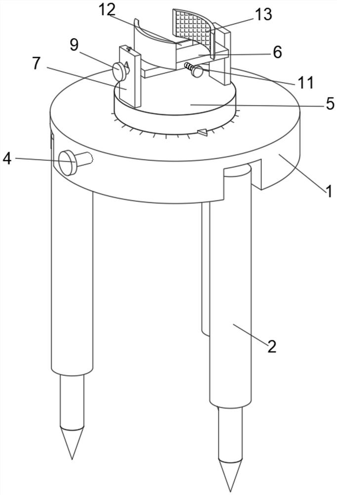 Anti-shake device for radio frequency probe of frequency-selecting instrument for 5G electromagnetic radiation monitoring