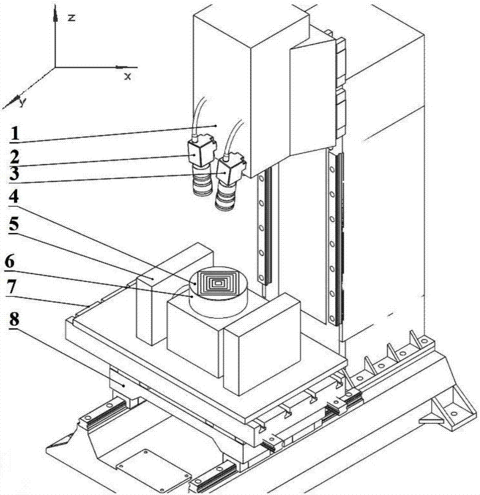 Detection method for geometrical errors of rotation shaft of five-axis numerical control machine tool