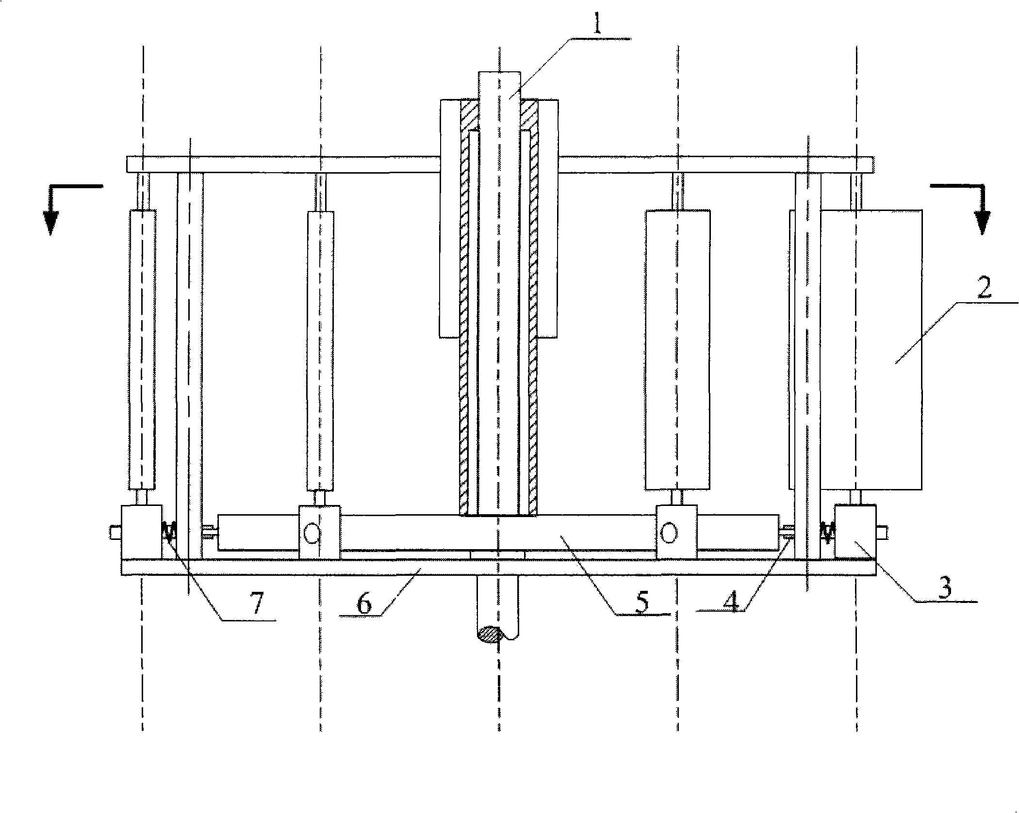 Vertical shaft wind motor device