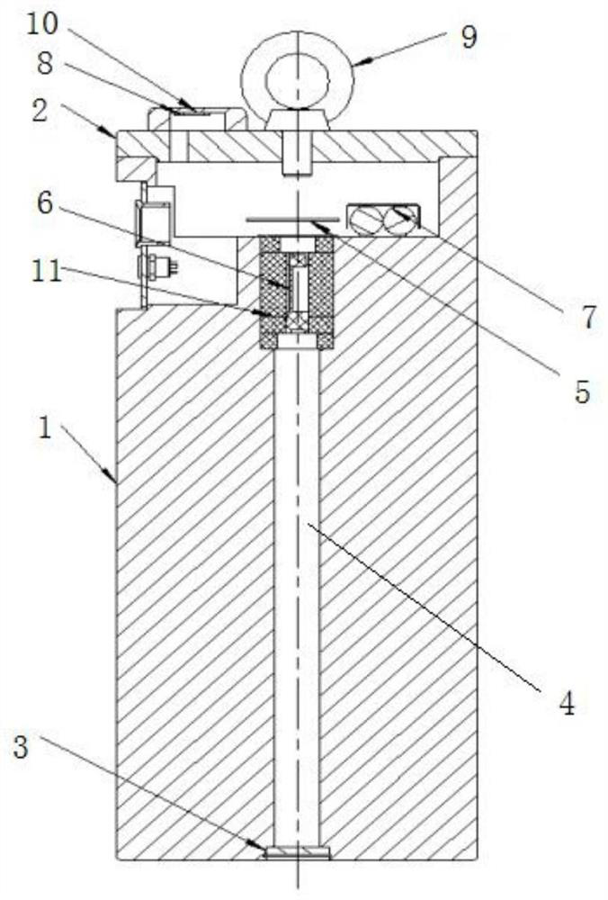 A laser ranging weight block