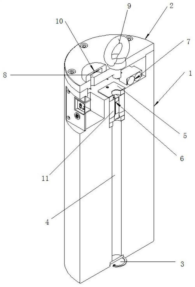 A laser ranging weight block