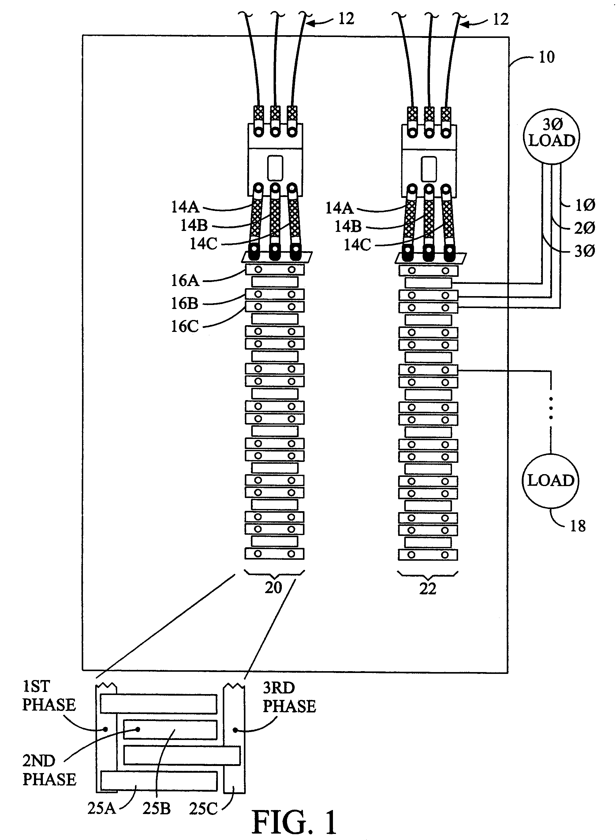 Power monitoring system that determines phase using a superimposed signal