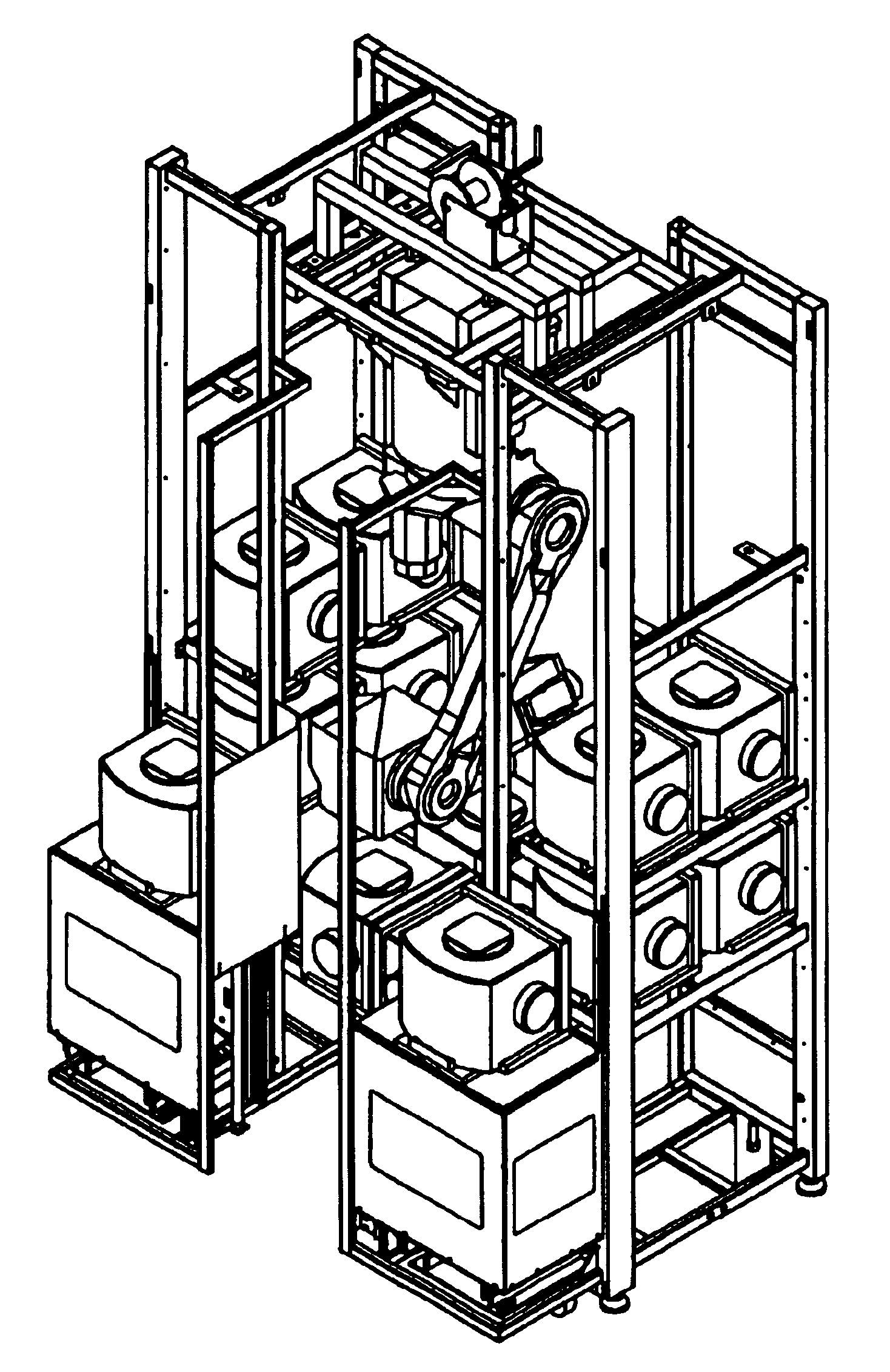 Robotic storage buffer system for substrate carrier pods
