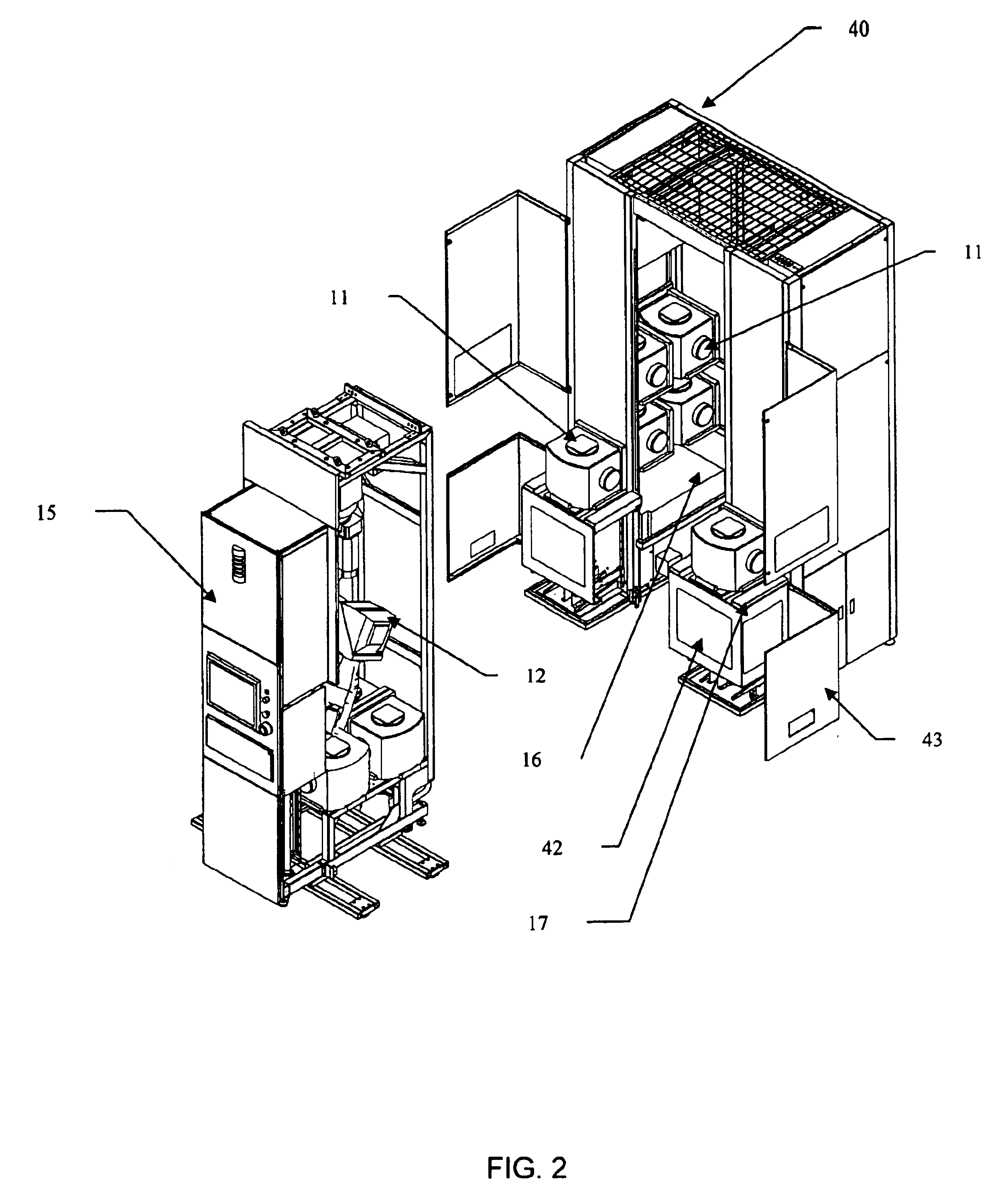Robotic storage buffer system for substrate carrier pods