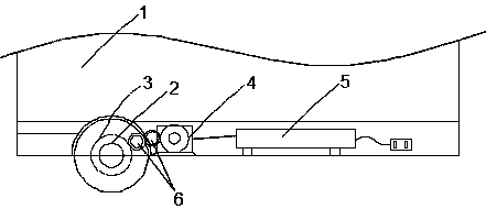 Caravan electricity supply method adopting clutch type electricity supply device