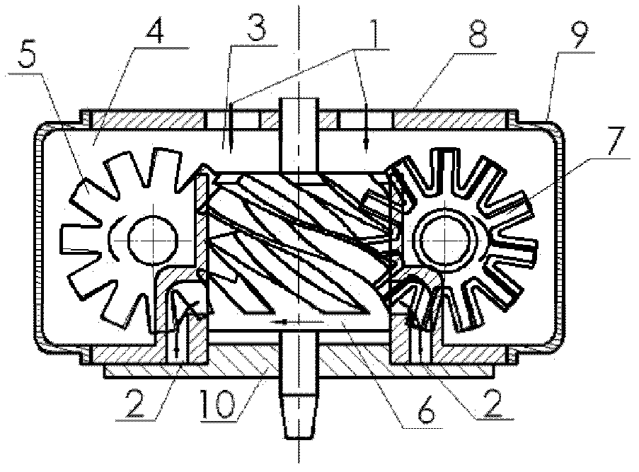 Structure capable of reducing heating effect of air inflow of single-screw compressor