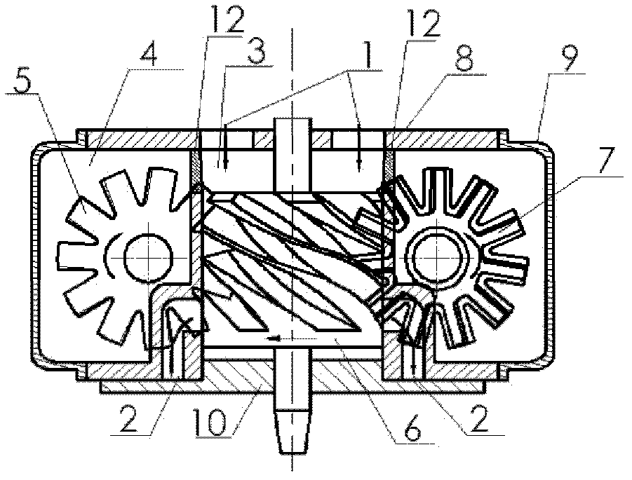 Structure capable of reducing heating effect of air inflow of single-screw compressor