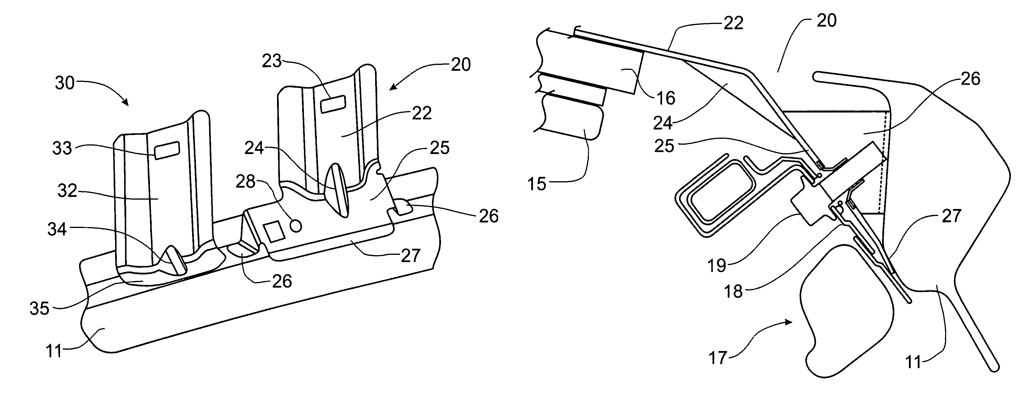 Combination grab handle and airbag bracket