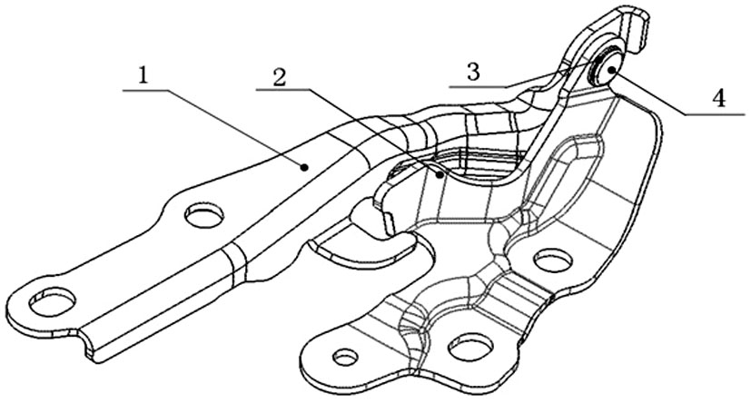 Automobile front cover hinge