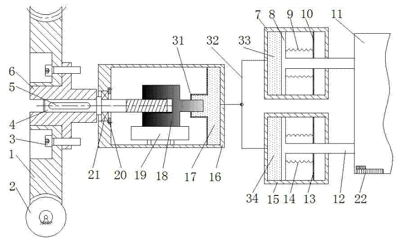 Combined driving micro-displacement regulation device